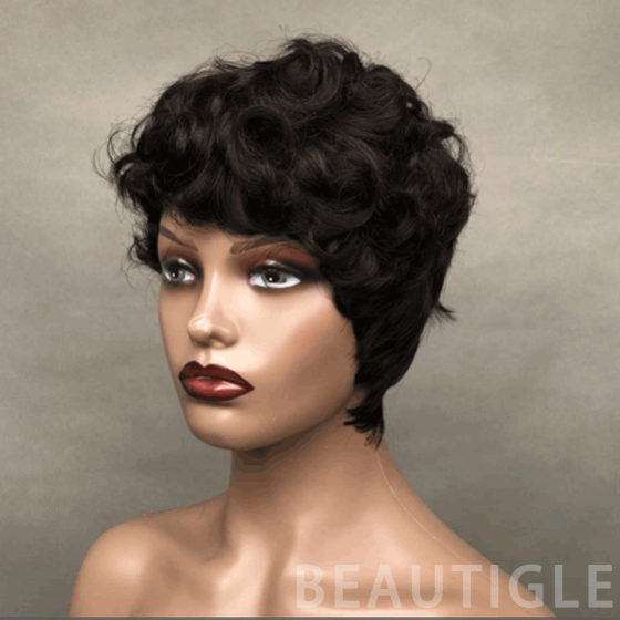 RF 012 black Fringe short wig