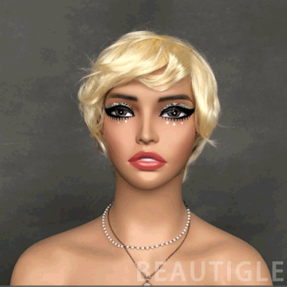 RF 003 Source factory golden fringe short wig